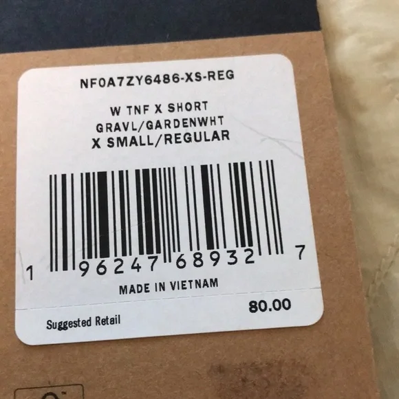 North Face Women's Tan Shorts with Brown Waistband - Picture 2 of 7